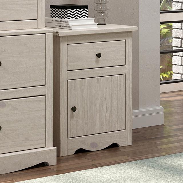 Furniture of America Stavros AM7002WH-N Night Stand IMAGE 1