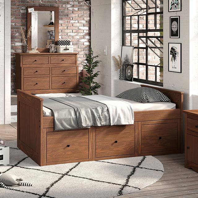  Color_Grey  -- Marinos Twin Bed with Storage IMAGE 1
