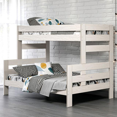  Furniture of America Damaris AM-BK306WH Twin/Full Bunkbed IMAGE 1