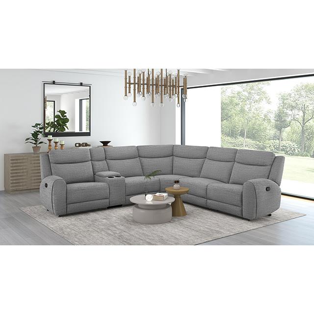  Furniture of America Antonius CM9985GY-M-SECT Motion Sectional IMAGE 1