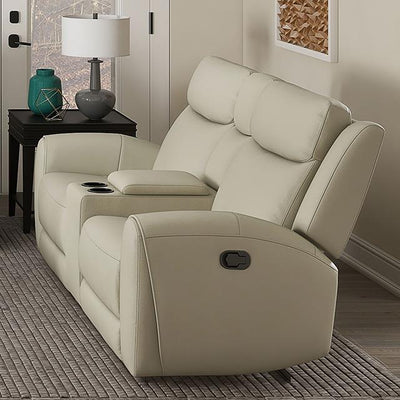  Furniture of America Jacobus CM9986BG-LV-M Manual Recliner Loveseat w/ Console IMAGE 1