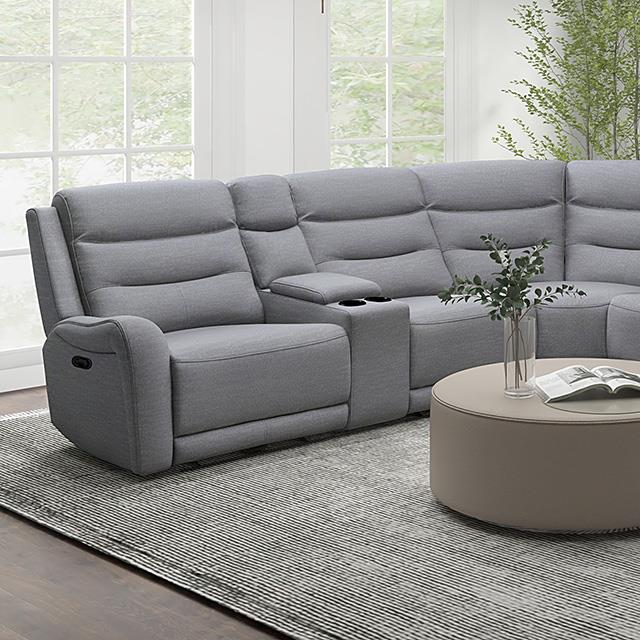  Furniture of America Matthias CM9987GY-M-SECT Motion Sectional IMAGE 1