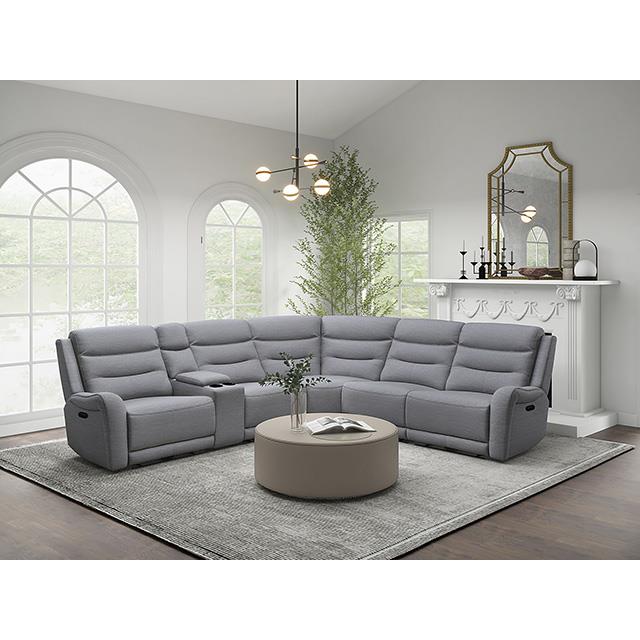  Furniture of America Matthias CM9987GY-M-SECT Motion Sectional IMAGE 1