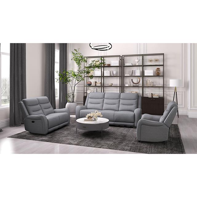  Furniture of America Matthias CM9987GY-SF-M Manual Recliner Sofa IMAGE 3