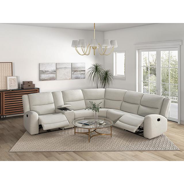  Furniture of America Giraldus CM9988BG-M-SECT Motion Sectional IMAGE 2