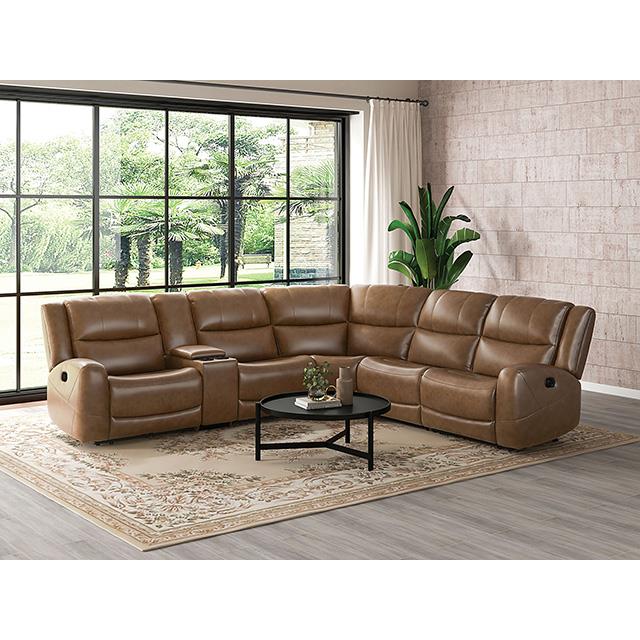  Furniture of America Leolinus CM9989BR-M-SECT Motion Sectional IMAGE 1