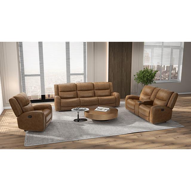  Furniture of America Leolinus CM9989BR-SF-M Manual Recliner Sofa IMAGE 1