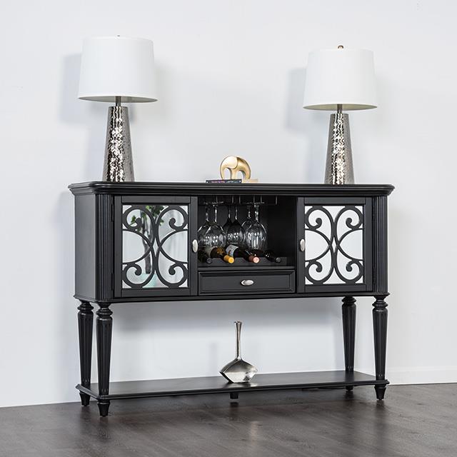  Furniture of America Hannoria FM3416BK-SV Server IMAGE 1
