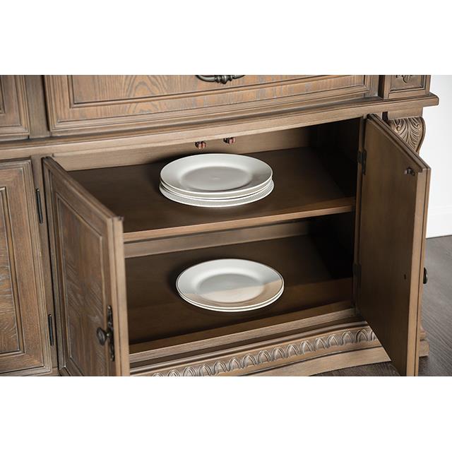  Furniture of America Oakham FM3418AK-HB-SET Hutch & Buffet IMAGE 6