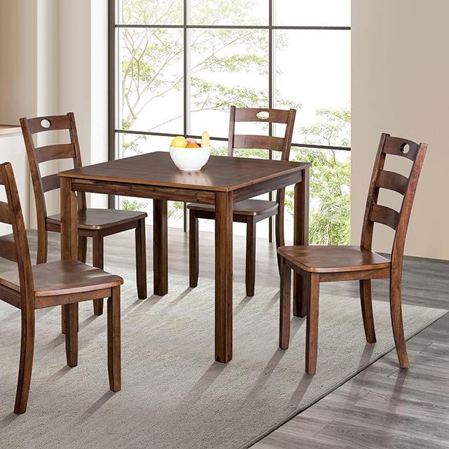  Furniture of America Lubbock FM3419WN-T-5PK 6 pc Dining Table Set IMAGE 1