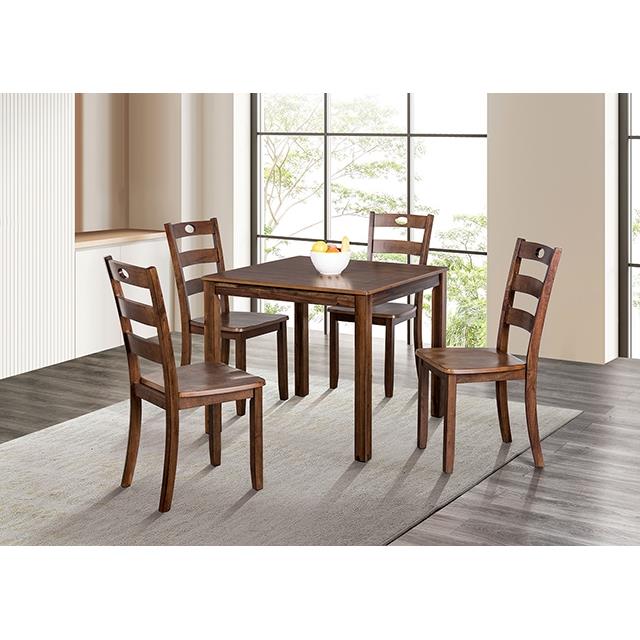  Furniture of America Lubbock FM3419WN-T-5PK 6 pc Dining Table Set IMAGE 1