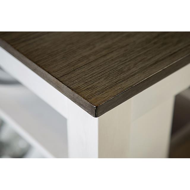  Furniture of America Lescles FM3423WH-PT-3PK 3 Pc Counter Ht Set (1 Table + 2 Chairs) IMAGE 5