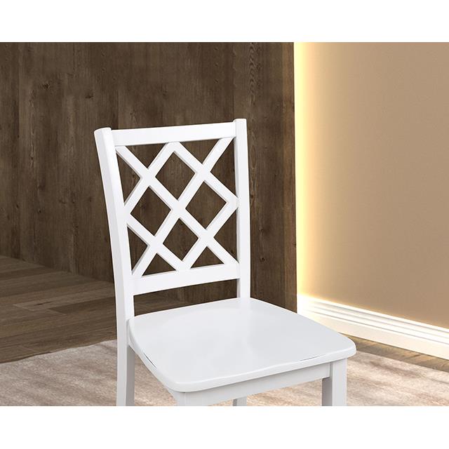  Furniture of America Yamhill FM3424WH-T-5PK 5 pc Dining Table Set IMAGE 4