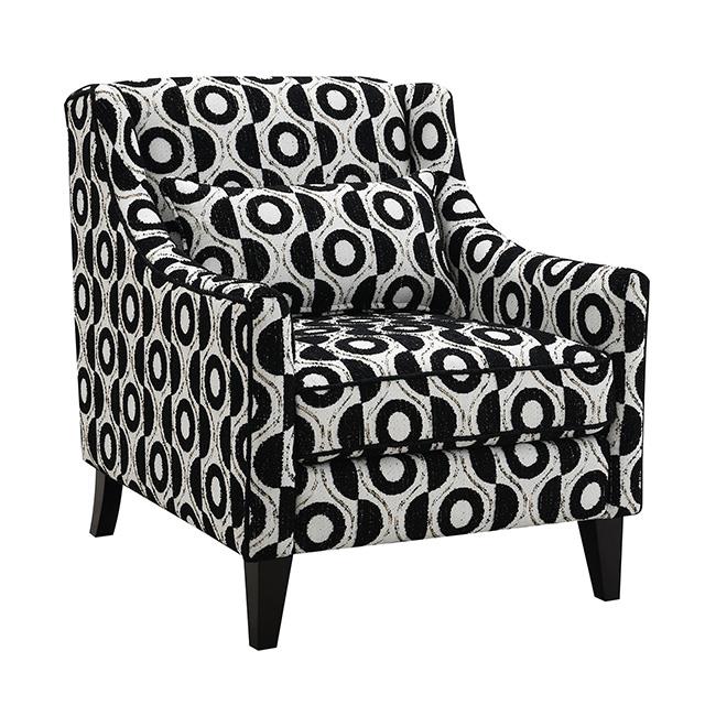  Furniture of America Viviani FM61007BK-CH-PT Accent Chair IMAGE 1