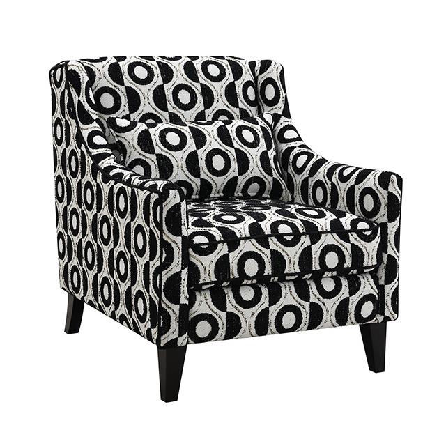  Furniture of America Viviani FM61007BK-CH-PT Accent Chair IMAGE 1