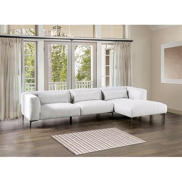 Furniture of America Paderborn FM63002LG-SECT-R Sectional, Right Chaise IMAGE 2
