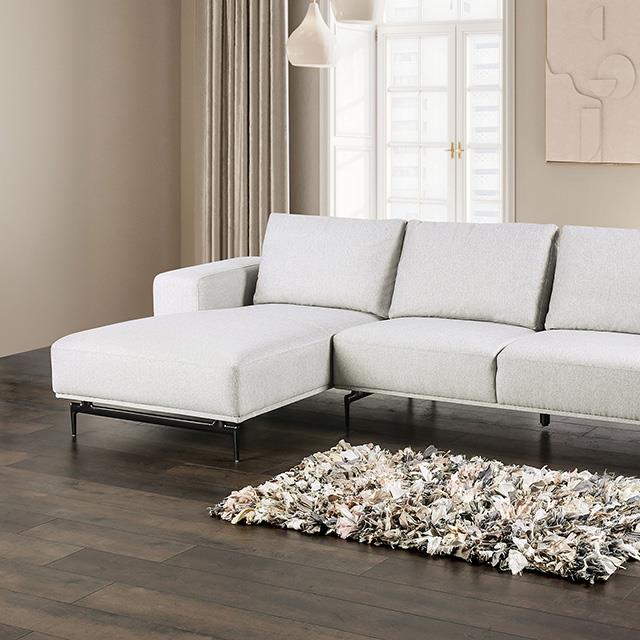  Furniture of America Baerum FM63006LG-SECT-L Sectional, Left Chaise IMAGE 1