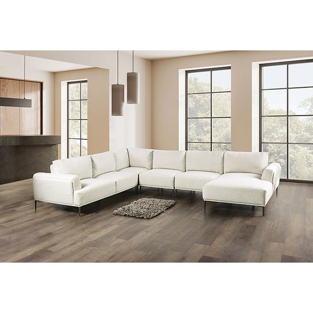  Furniture of America Gladbach FM63007BG-SECT-J J-Shaped Sectional IMAGE 2