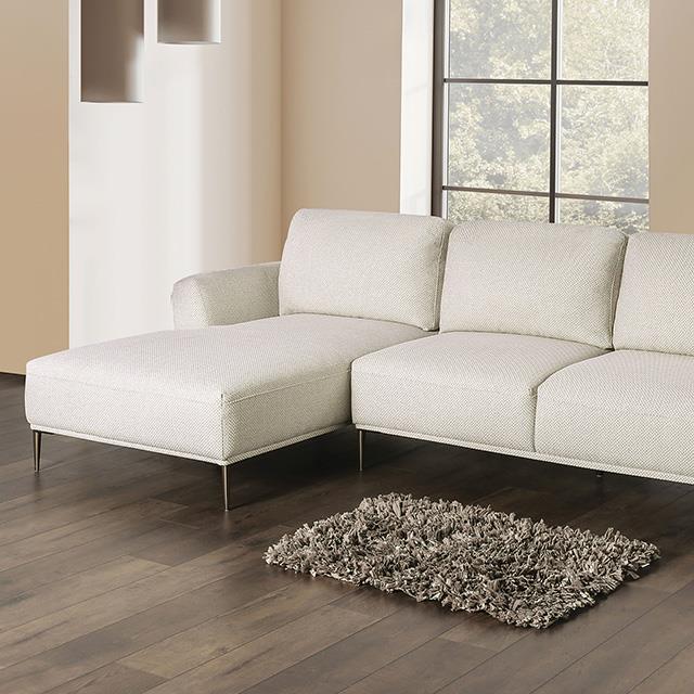  Furniture of America Gladbach FM63007BG-SECT-L Sectional, Left Chaise IMAGE 1