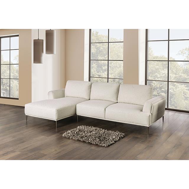  Furniture of America Gladbach FM63007BG-SECT-L Sectional, Left Chaise IMAGE 1