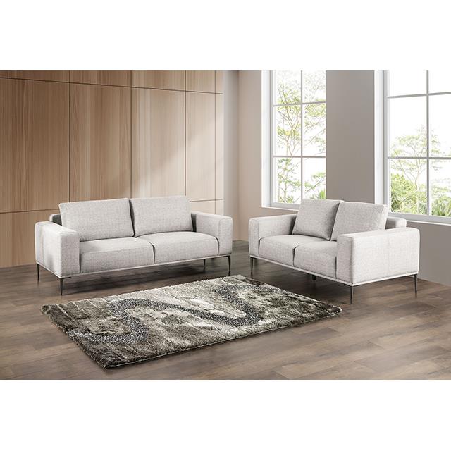  Furniture of America Forde FM63009GY-LV Loveseat IMAGE 1