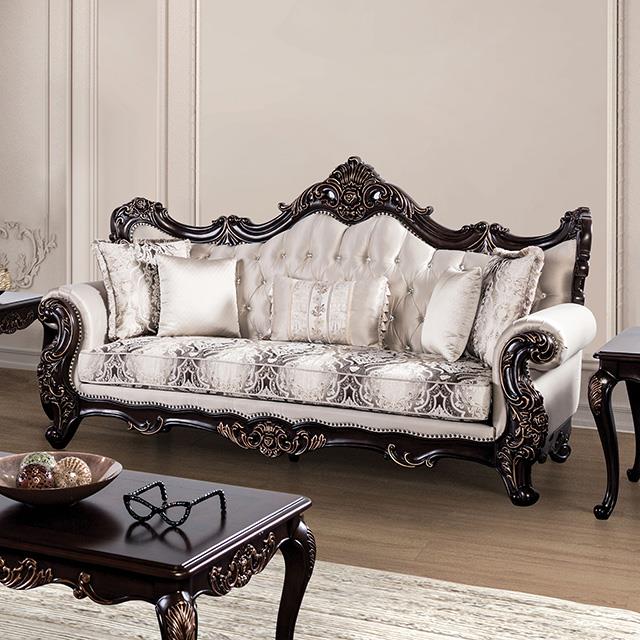  Furniture of America Palencia FM65005BG-SF Sofa IMAGE 1