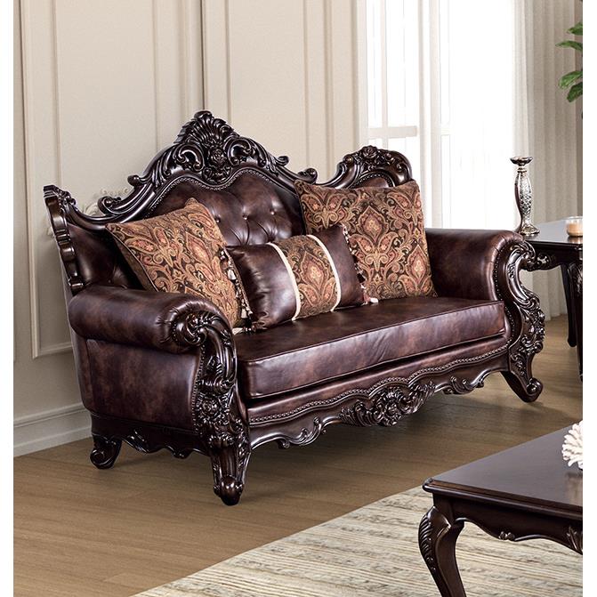  Furniture of America Palencia FM65005BR-LV Loveseat IMAGE 1