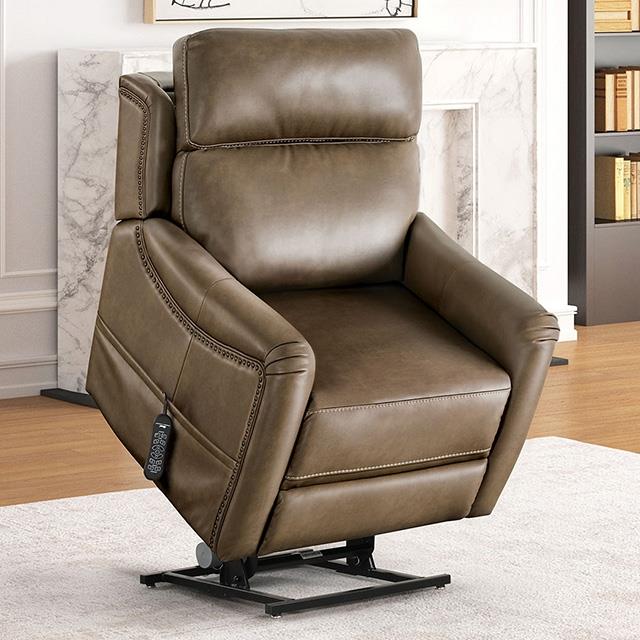  Furniture of America Sylvanus FM68004BR-LC Power Lift Chair IMAGE 1