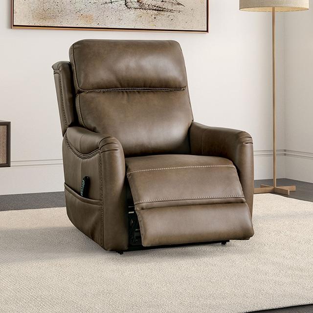  Furniture of America Sylvanus FM68004BR-LC Power Lift Chair IMAGE 2