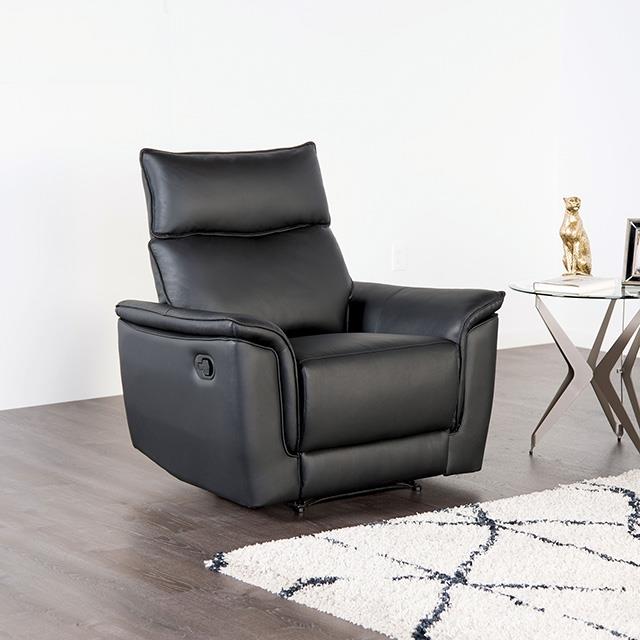  Furniture of America Bienne FM69002BK-CH-M Recliner Chair IMAGE 6