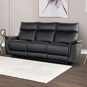  Furniture of America Bienne FM69002BK-SF-M Sofa Manual Recliner IMAGE 1