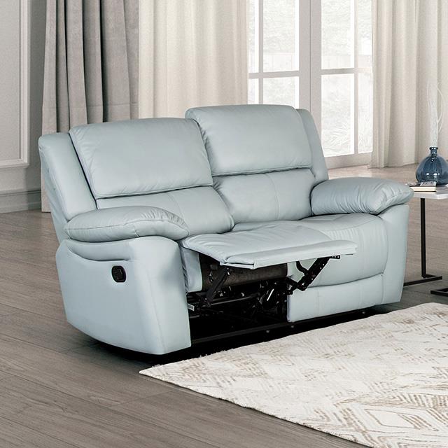  Furniture of America Glarus FM69003BL-LV-M Loveseat Manual Recliner IMAGE 1