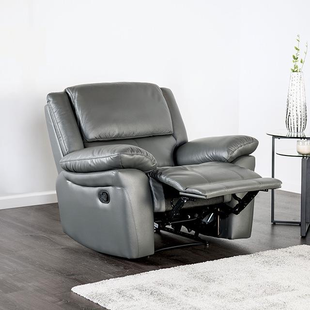  Furniture of America Glarus FM69003DG-CH-M Recliner Chair IMAGE 2