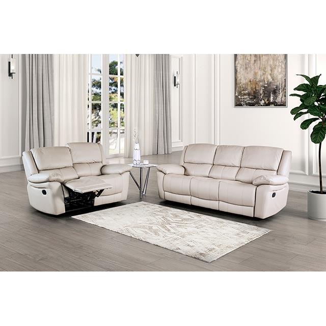  Furniture of America Glarus FM69003WH-LV-M Loveseat Manual Recliner IMAGE 1