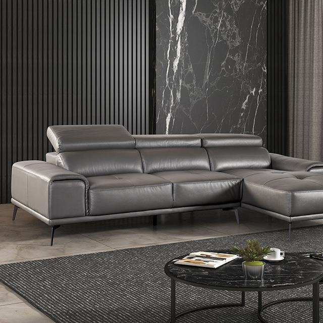  Furniture of America Vadso FM69005DG-SECT-R Sectional, Right Chaise IMAGE 1