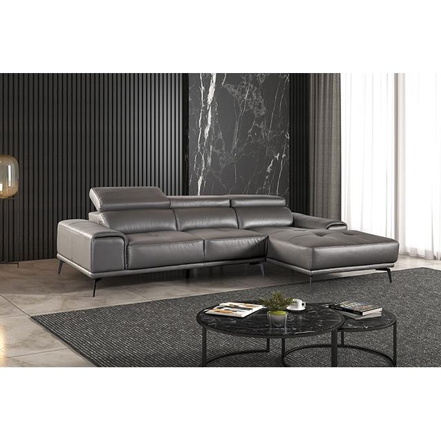  Furniture of America Vadso FM69005DG-SECT-R Sectional, Right Chaise IMAGE 1