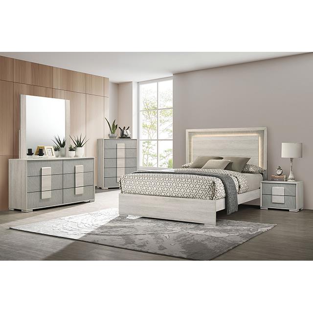  Furniture of America Lincolt FM7201WH-N Night Stand IMAGE 2