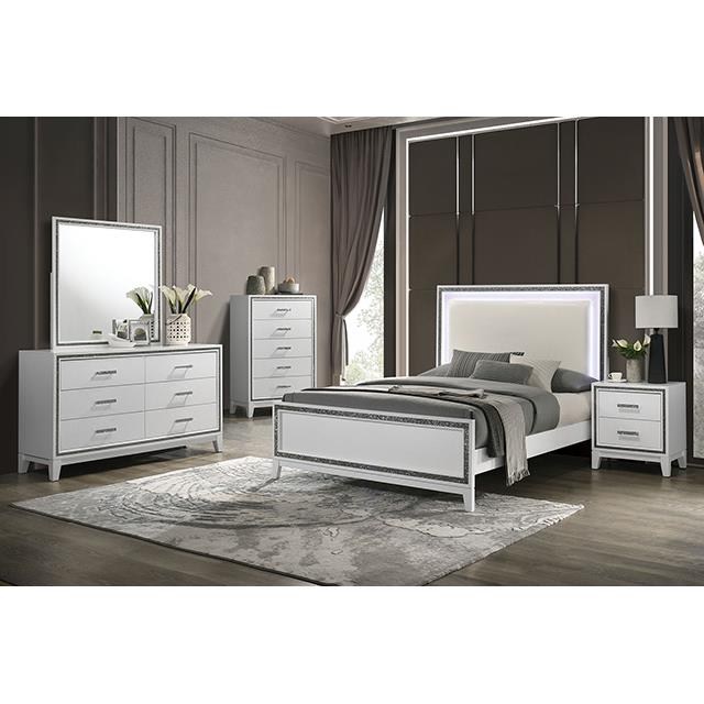  Furniture of America Lucida FM7203WH-N Night Stand IMAGE 2