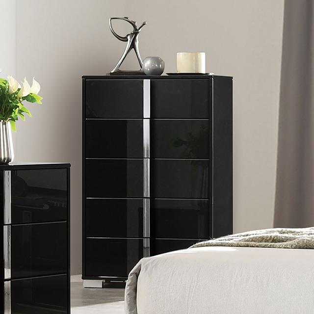  Furniture of America Sinistra FM7211BK-C Chest IMAGE 1