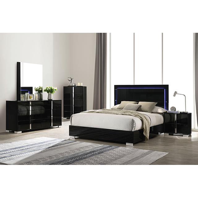  Furniture of America Sinistra FM7211BK-N Night Stand IMAGE 2