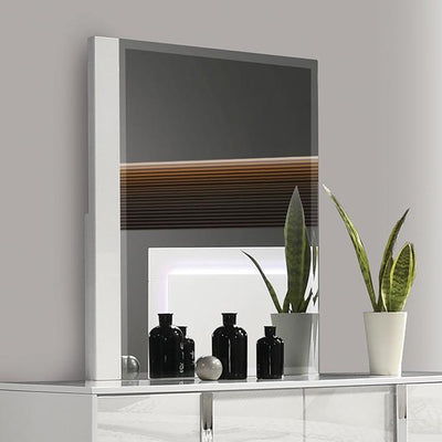  Furniture of America Sinistra FM7211WH-M Mirror IMAGE 1