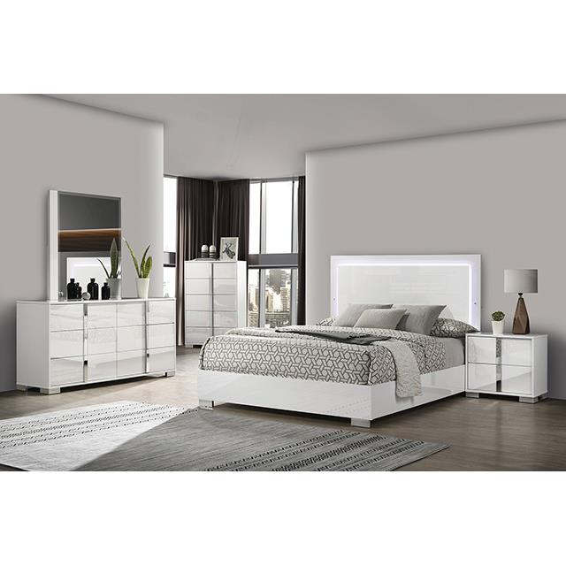  Furniture of America Sinistra FM7211WH-N Night Stand IMAGE 2
