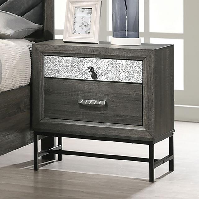  Furniture of America Voleta FM7212GY-N Night Stand IMAGE 1