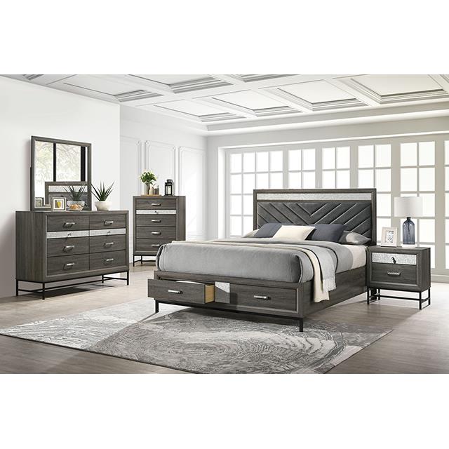  Furniture of America Voleta FM7212GY-N Night Stand IMAGE 2