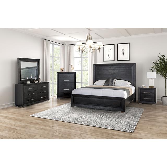  Furniture of America Ashbourne FM7415BK-N Night Stand w/ USB IMAGE 2