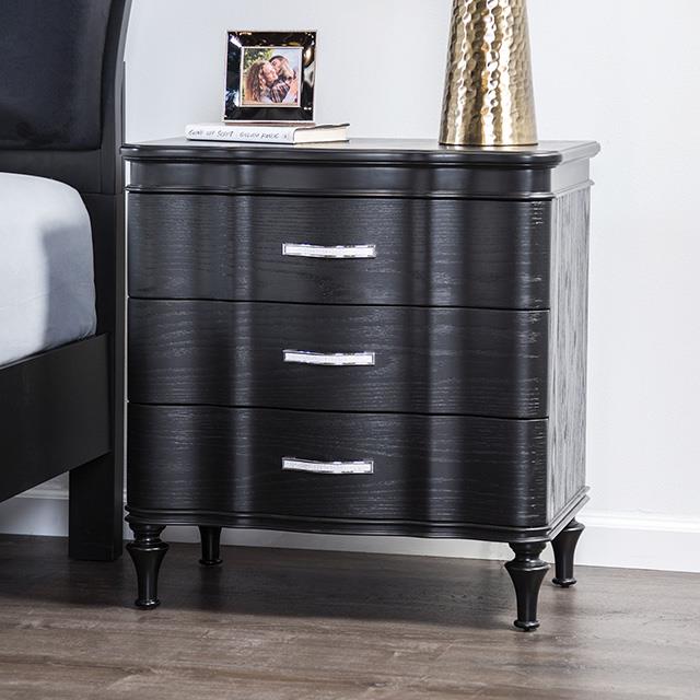  Furniture of America Eleanora FM7416BK-N Night Stand IMAGE 1