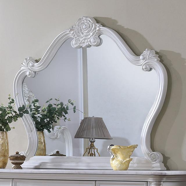  Furniture of America Ventresca FM7635WH-M Mirror IMAGE 1