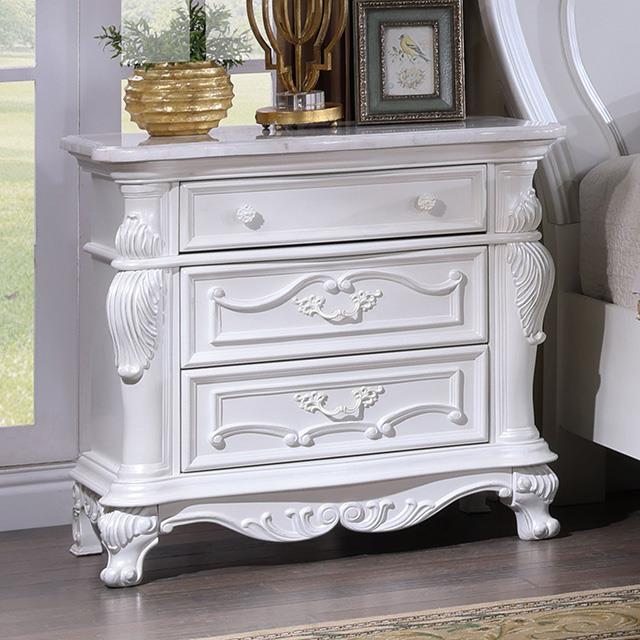  Furniture of America Ventresca FM7635WH-N Night Stand IMAGE 1