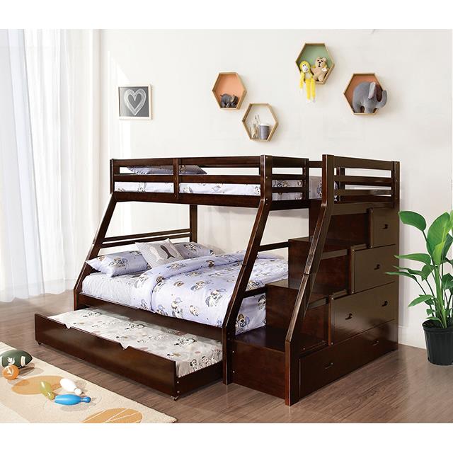  Furniture of America Ellington FM-BK611ES Twin/Full Bunk Bed IMAGE 1