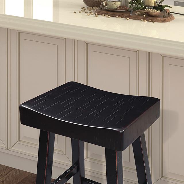  Furniture of America Biasca FM-BR3001BK-29-2PK 29" Stool IMAGE 3